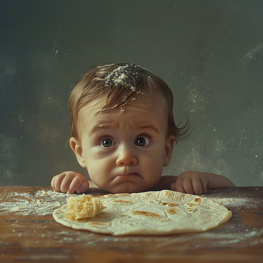 Small child with tortilla